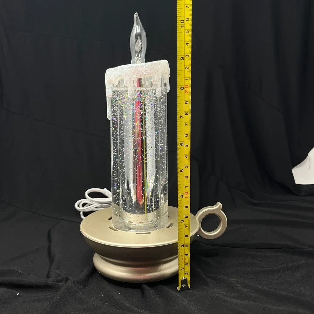 Flameless Glitter Candle Lamp Electric Flickering Flame 11